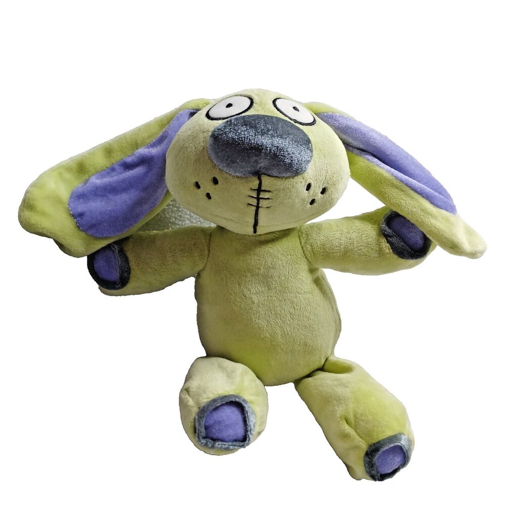 Yottoy Knuffle 2004 Bunny Mo Willems Green Purple Plush Stuffed Animal Kohls 12"